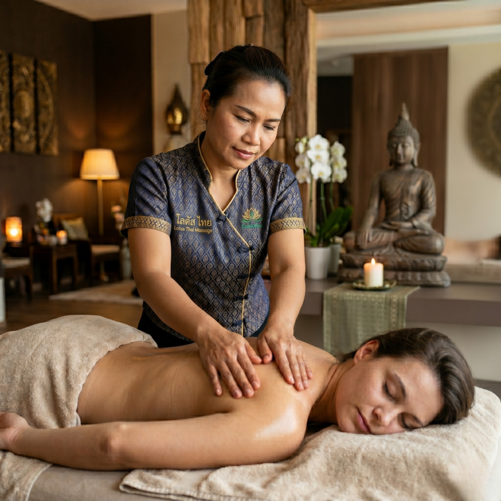 Olajos thai masszázs kezelés a Lotus Thai szalonban