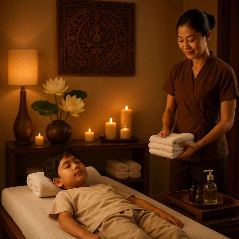 Gyermekmasszázs Győrben a Lotus Thai Masszázs szalonban.